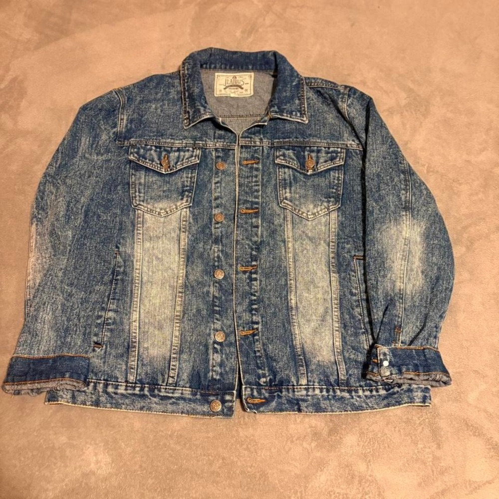Vintage 90s‎ Jeanius True Quality Denim Jacket - XL - Acid Wash Trucker
